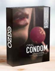 Оральный презерватив со вкусом шоколада EGZO Chocolate упаковка 3 шт  1