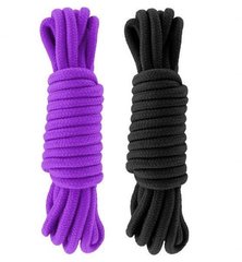 Набор веревкок для бондажа Submission 5М Black&Purple 280432 фото