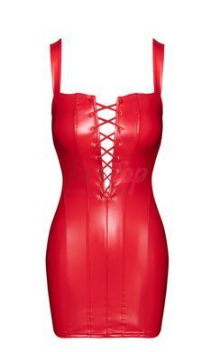 Платье Noir Handmade F364 Bombshell Lace-Up Mini Dress Red L &mdash;  фото товара 6