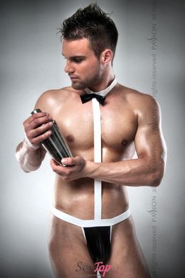 Мужской эротический костюм официанта Passion 021 BODY L/XL: очень откровенное боди PSM0211 фото