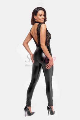Комбінезон Noir Handmade F298 Libido Deep-V catsuit with collar and pearl chain - XL - фото товару 2