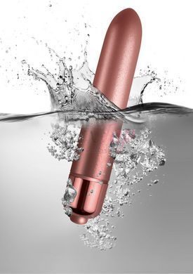 Вибропуля Rocks Off RO-90mm Touch of Velvet Rose Blush матовая, 10 режимов работы, на батарейке, Розовый - 2