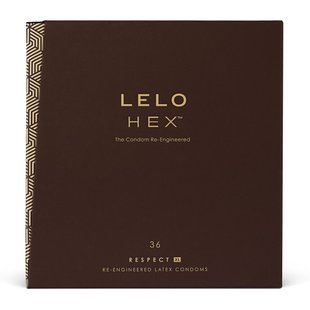 Презервативы LELO HEX Condoms Respect XL 36 Pack, тонкие и суперпрочные, увеличенный размер SO8133 фото