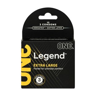 Презервативы ONE Legend Extra Large 3 шт, картонная коробка SX0781 фото