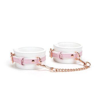 Наручники Liebe Seele White & Pink Fairy Goat Leather Hand Cuffs,  - 1