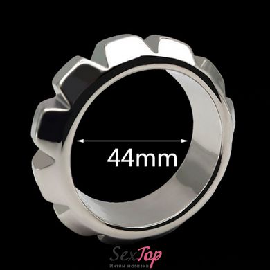 Фиксаторы для пениса Stainless Steel Cock Ring with gearwheel Medium IXI61505 фото