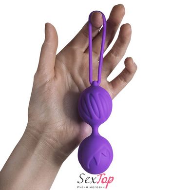 Вагінальні кульки Adrien Lastic Geisha Lastic Balls BIG Violet (L), діаметр 4 см, вага 90 гр AD40293 фото