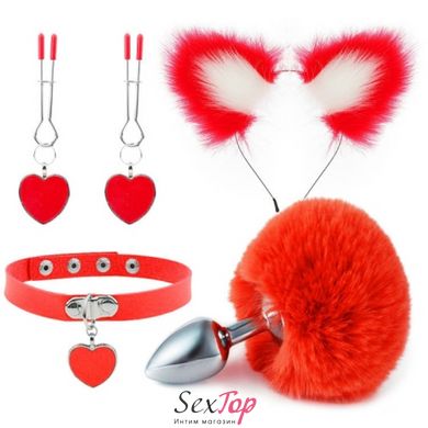 Красный нежный бдсм комплект Fur Sexy Kit IXI61977 фото