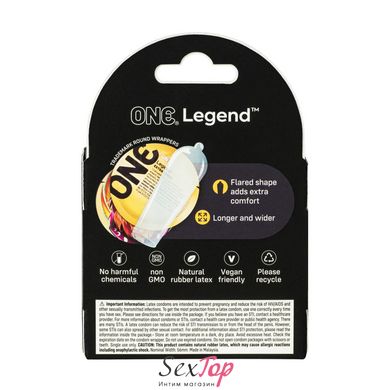 Презервативы ONE Legend Extra Large 3 шт, картонная коробка SX0781 фото