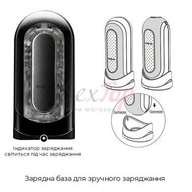 Вибромастурбатор Tenga Flip Zero Electronic Vibration Black, изменяемая интенсивность, раскладной &mdash;  фото товара 7