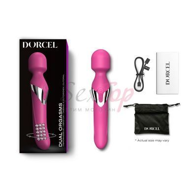 Вібромасажер 2в1 Dorcel Dual Orgasms Magenta класичний масажер і вібратор з перлинним масажем - фото товару 5