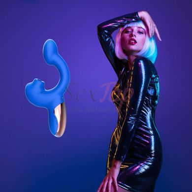 Смарт-вибратор Magic Motion Ponder Blue, двойная стимуляция, виброяйцо+язычок для клитора &mdash;  фото товара 12