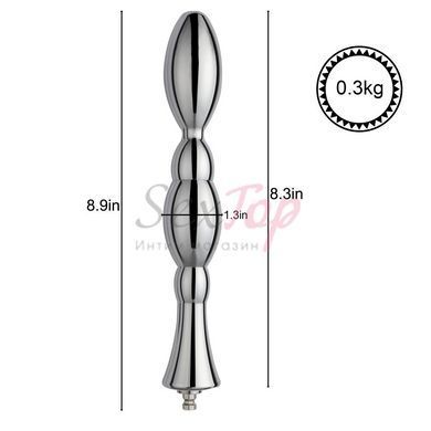 Металлический анальный плаг для секс-машин Hismith Bullet Anal Toy, система KlicLok &mdash;  фото товара 2