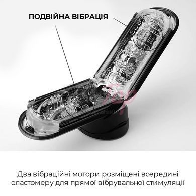 Вибромастурбатор Tenga Flip Zero Electronic Vibration Black, изменяемая интенсивность, раскладной &mdash;  фото товара 3