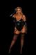 Эротический костюм кошечки "Игривая Стефани" XL, боди, перчатки, без маски SO5049 фото 1