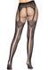 Колготки Leg Avenue Fishnet tights with back seam One size Black, задний шов, кружево, сетка &mdash; фото 2 из 5
