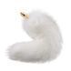 Металева анальна пробка Лисячий хвіст LOCKINK SEVANDA White Fox-Tail Anal Rose-shape Plug &mdash; фото 3 з 7