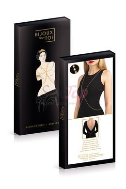 Золотистий ланцюжок для бюста Bijoux Pour Toi &ndash; Elena Gold зі стразами - фото товару 3