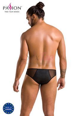 Чоловічі сліпи на блискавці Passion 042 SLIP TIMMY S/M Black, екошкіра, сітка - фото товару 6