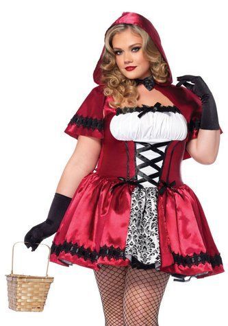 Еротичний костюм Червоної шапочки Leg Avenue Gothic Red Riding Hood 3X&ndash;4X, сукня, накидка - фото товару 1