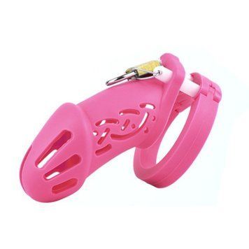 Пояс верности на пенис силиконовый Chastity Cage Pink Standart розовый &mdash;  фото товара 1