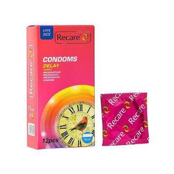 Презервативи Recare Delay Candy Condoms 12 шт, пролонгувальний ефект, цукерковий аромат,  - 1