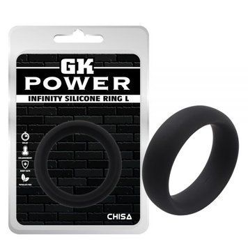 Ерекційне кільце для чоловіків чорного кольору Chisa Infinity Ring Large - фото товару 1