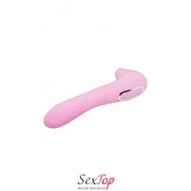 Вакуумный стимулятор с вибрацией Wooomy Smoooch Pink Clitoral Suction & Vibration, 10х2 режимов SO7409 фото