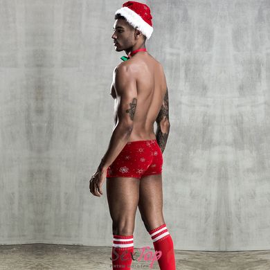 Новогодний мужской эротический костюм "Любимый Санта", One Size Red SO3676 фото