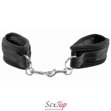 Наручники Sex and Mischief - Beginners Handcuffs Black тканевые SO2150 фото