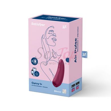 Вакуумний кліторальний стимулятор Satisfyer Curvy 1+ Rose Red з керуванням через інтернет - фото товару 7