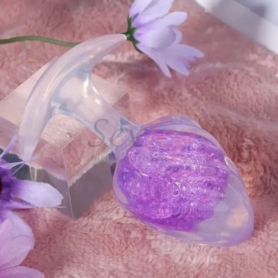 Анальна пробка Liebe Seele Icecream-shaped Crystal Anal Plug - Purple Medium - фото товару 4