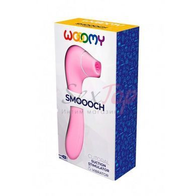 Вакуумный стимулятор с вибрацией Wooomy Smoooch Pink Clitoral Suction & Vibration, 10х2 режимов &mdash;  фото товара 4