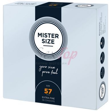 Презервативи Mister Size - pure feel - 57 (36 condoms), товщина 0,05 мм - фото товару 2