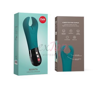 Вібратор для пеніса Fun Factory MANTA deep sea blue/black, підходить для парних ігор - фото товару 6