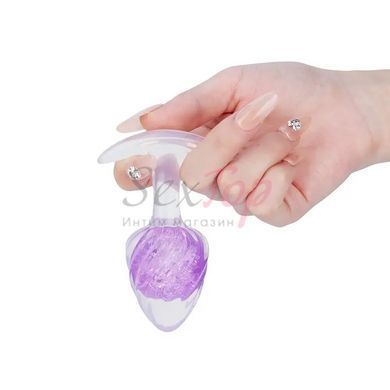 Анальна пробка Liebe Seele Icecream-shaped Crystal Anal Plug - Purple Medium - фото товару 3