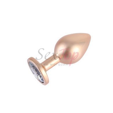 Анальна пробка із кристалом кольору рожевого золота Chisa Candy Gem Butt Plug розмір Medium - фото товару 4