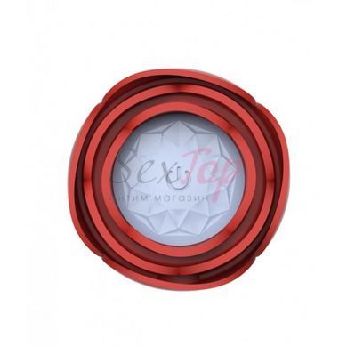 Анальная вибропробка с ПУ и подсветкой Rainbow Light Rose Plug красная &mdash;  фото товара 5