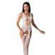 Бодистокинг Passion BS057 white, комбинезон, имитация чулок и пояса &mdash; фото 1 из 5