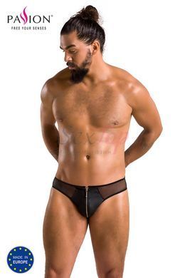 Мужские слипы на молнии Passion 042 Slip Timmy XXL/XXXL Black, экокожа, сетка &mdash;  фото товара 5