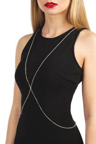 Серебристая цепочка для бюста Bijoux Pour Toi &ndash; Elena Silver со стразами &mdash;  фото товара 1