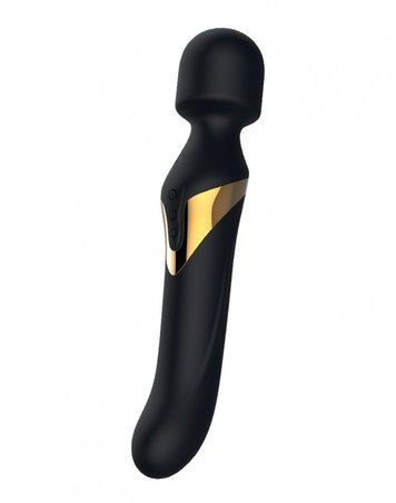 Вибромассажер 2в1 Dorcel Dual Orgasms Gold классический массажер и вибратор с жемчужным массажем &mdash;  фото товара 1