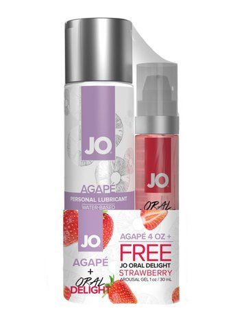 Комплект System JO GWP &mdash; Agape 120 ml & Oral Delight &mdash; Strawberry 30 мл &mdash;  фото товара 1