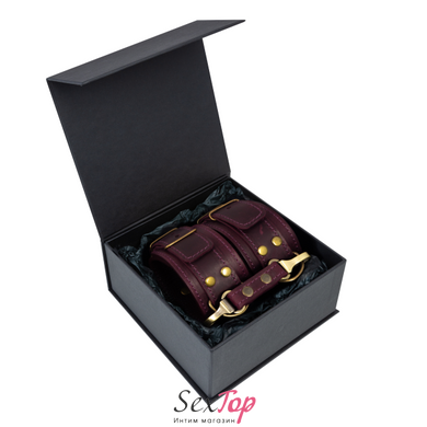 Премиум поножи LOVECRAFT фиолетовые, натуральная кожа, в подарочной упаковке SO3300 фото