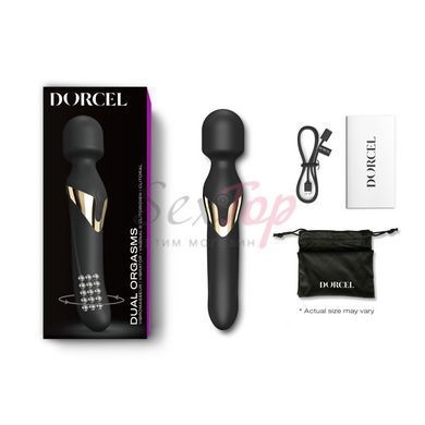 Вібромасажер 2в1 Dorcel Dual Orgasms Gold класичний масажер і вібратор з перлинним масажем - фото товару 4