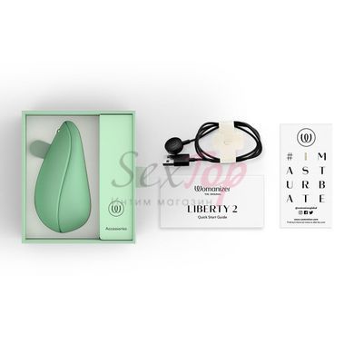 Вакуумний кліторальний стимулятор Womanizer Liberty 2 Sage - фото товару 7