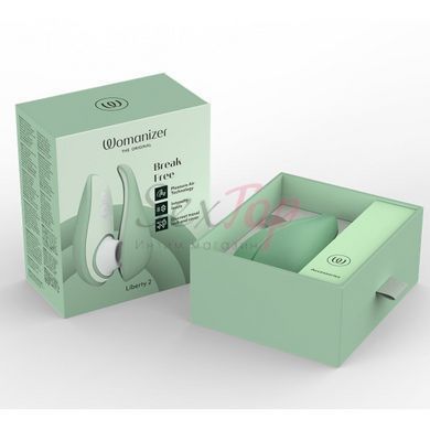 Вакуумний кліторальний стимулятор Womanizer Liberty 2 Sage - фото товару 8