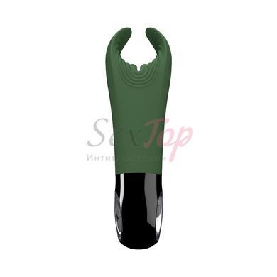 Вібратор для пеніса Fun Factory MANTA moss green/black, підходить для парних ігор - фото товару 4