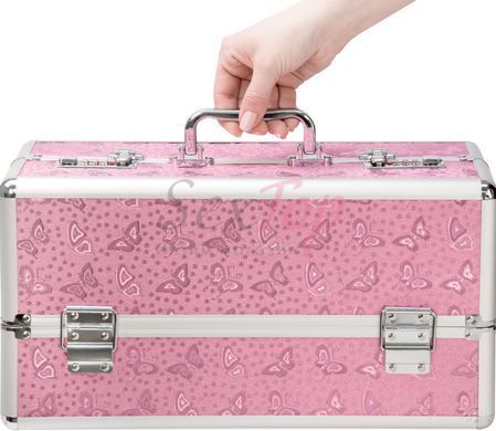 Великий кейс для зберігання секс-іграшок BMS Factory Large Lokable Vibrator Case Pink, кодовий замок - фото товару 4