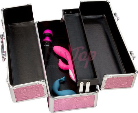 Великий кейс для зберігання секс-іграшок BMS Factory Large Lokable Vibrator Case Pink, кодовий замок - фото товару 6